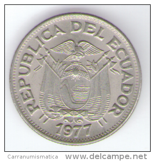 ECUADOR  50 CENTAVOS 1977 - Ecuador