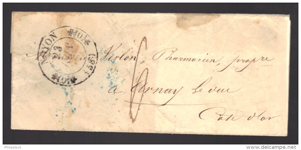 FRANCE Marque Postale 1841 Taxée De Noyon - 1801-1848: Précurseurs XIX