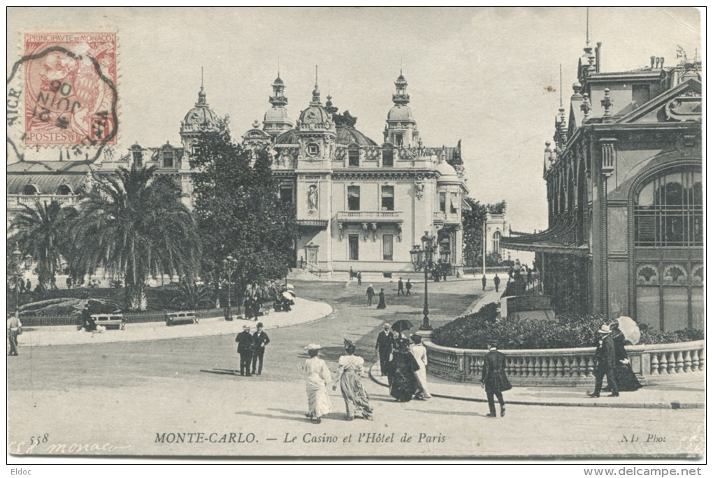 MONTE CARLO Le Casino Et L'Hôtel De Pariss / 1906 - Hoteles
