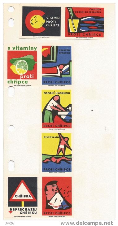 Boites D'allumettes Tchécoslovaquie 8 étiquettes (Štítky Matchbox) Sur L'Hygiène - Matchbox Labels