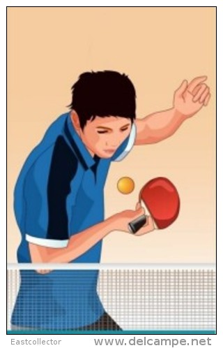 Table Tennis Stamped Carte Postal 1275 -6 - Table Tennis