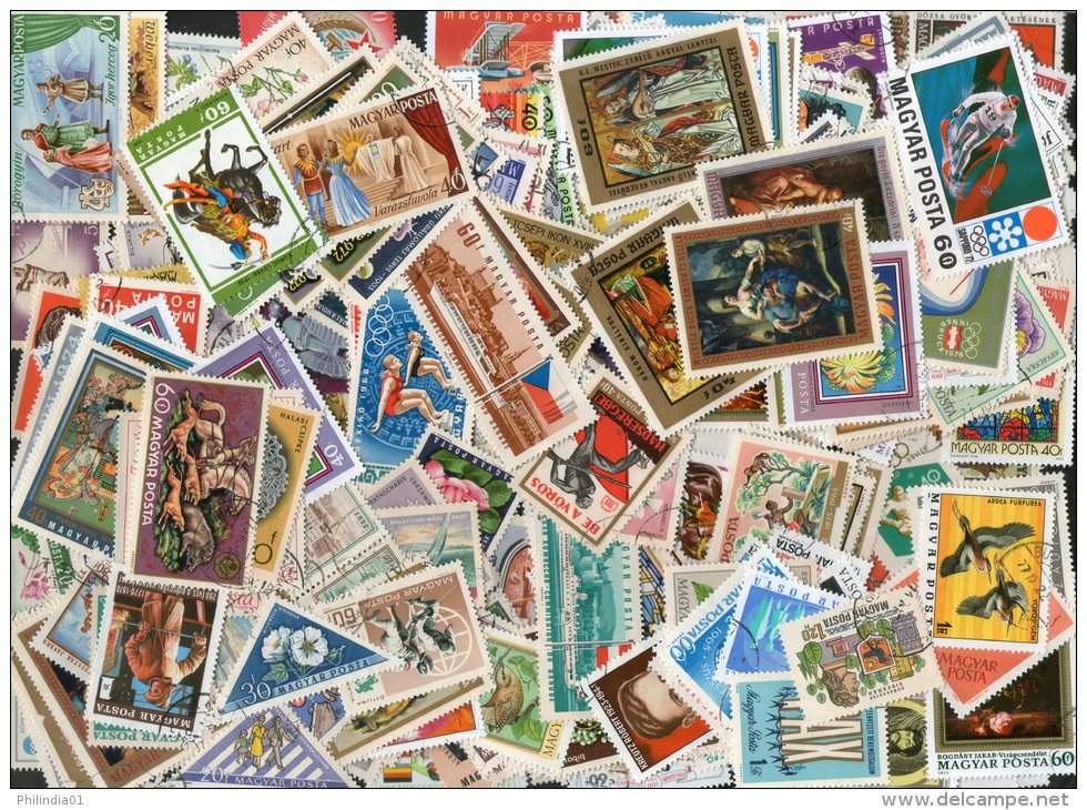 Hungary 230 Different Painting Animals Sports Olympics Birds Fish Flora Fauna Large Used Stamps - Collections