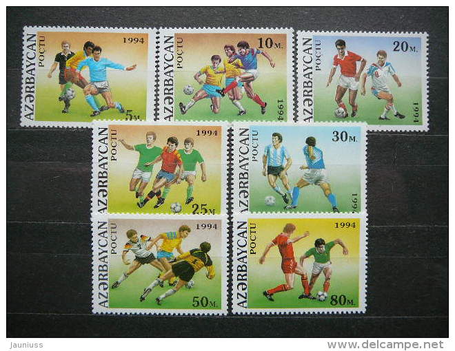 World Cup Football Championship In USA # Azerbaijan 1994 MNH #Mi.140/6 - 1994 – États-Unis