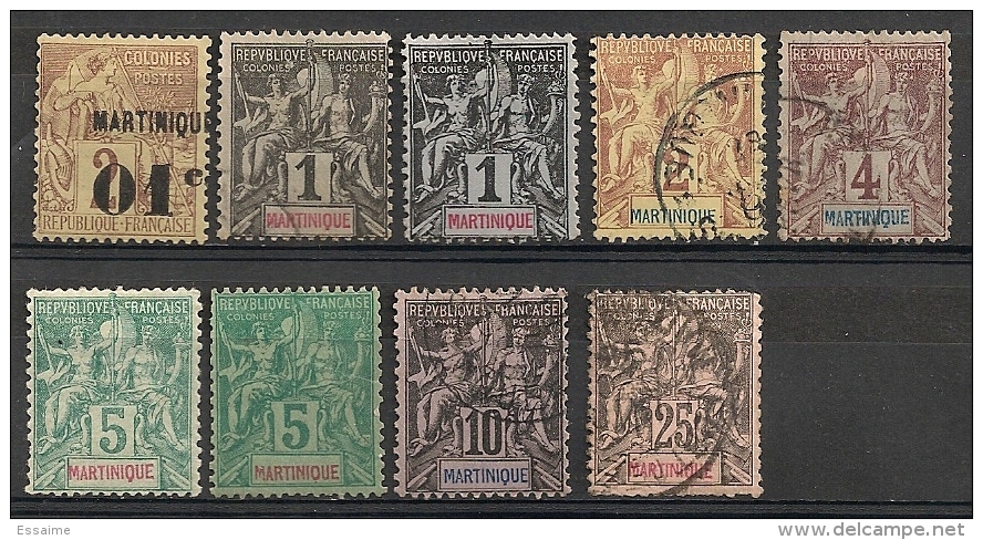 Martinique  1888-1892. Entre N° 7 Et 38. Oblit. Et Neuf * MH - Oblitérés