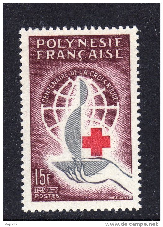 Polynésie N° 24 X  Centenaire De La Croix-Rouge Internationale Trace De Charnière Sinon TB - Nuevos