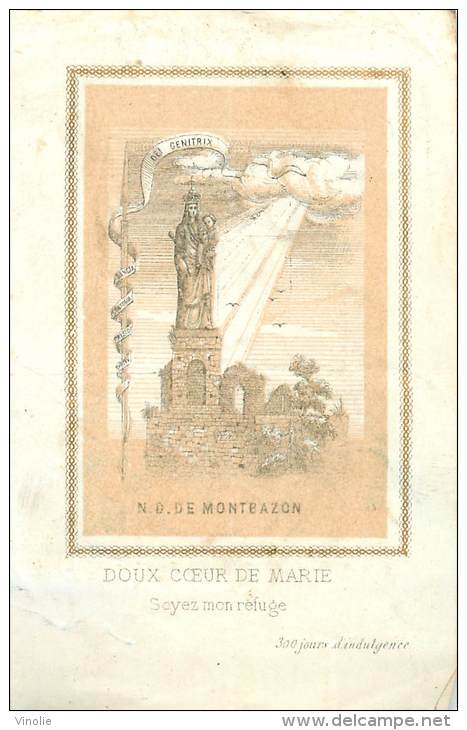 Réf : JM-13-408  : Image Religieuse Notre-Dame De Montbazon  Format 7 Cm X 11 Cm - Images Religieuses