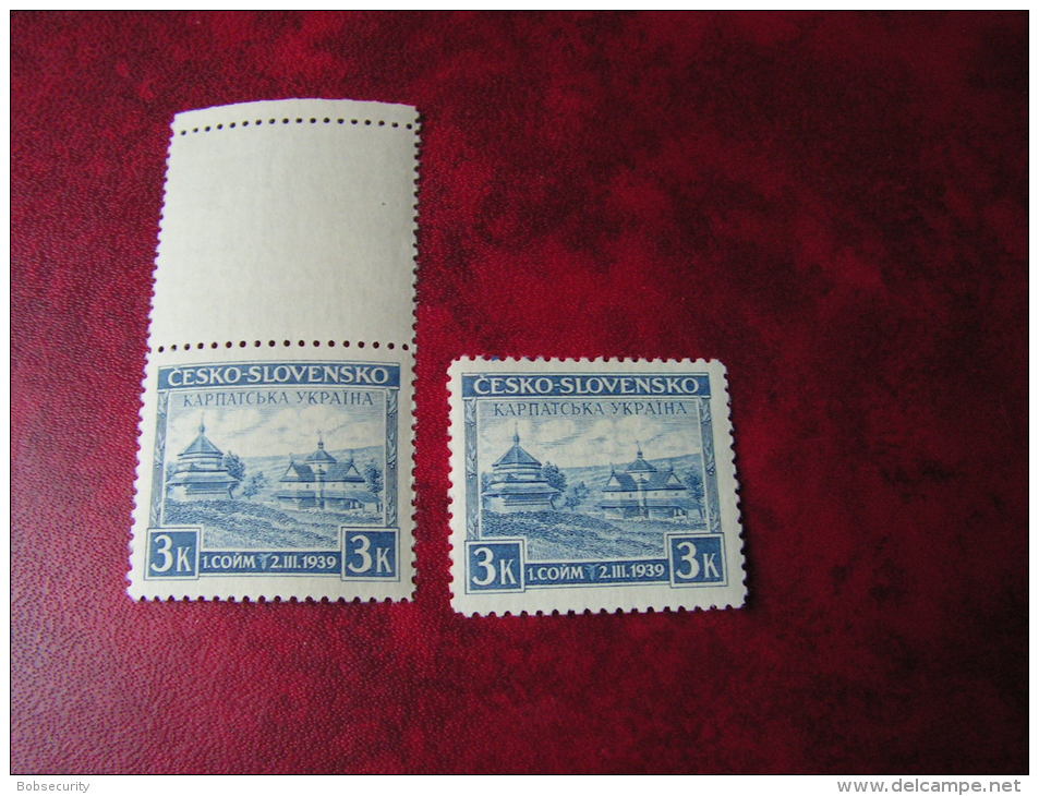 == CSR Karpaten Ukraine   1939   ** MNH   €  90,00 - Unused Stamps