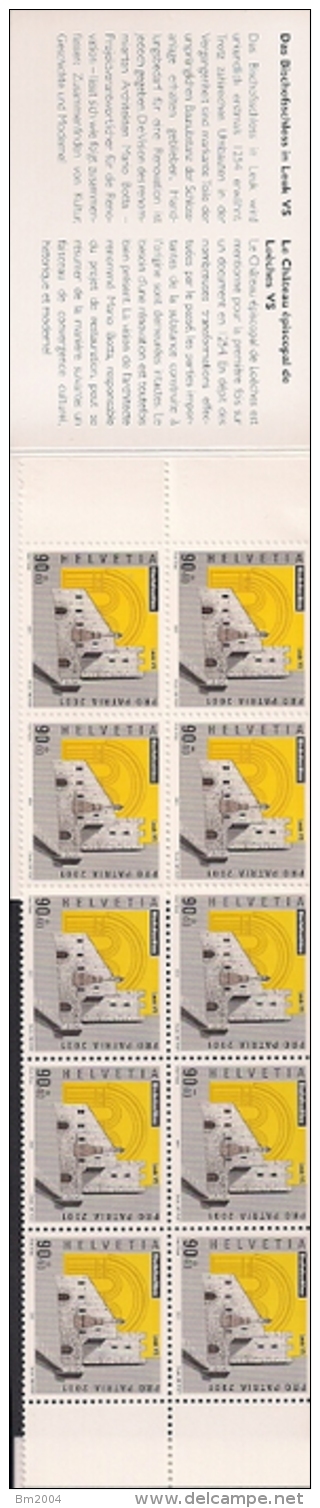 2001 Schweiz Mi. 0-124  Booklet **MNH Pro Patria&ldquo;:Bischofsschloß Leuk - Ungebraucht