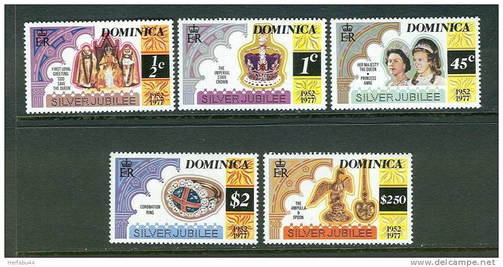 Dominica        "Silver Jubilee"       Set        SC# 521-25 Mint - Dominica (1978-...)
