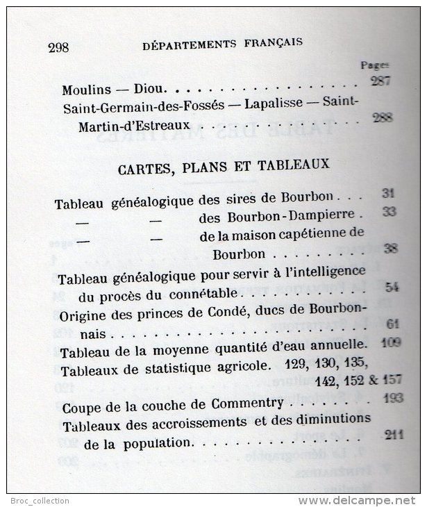 Département De L´Allier, Statistique Et Histoire, Monographies Des Villes Et Villages De France, I.-A. Rayeur, 1983 - Bourbonnais