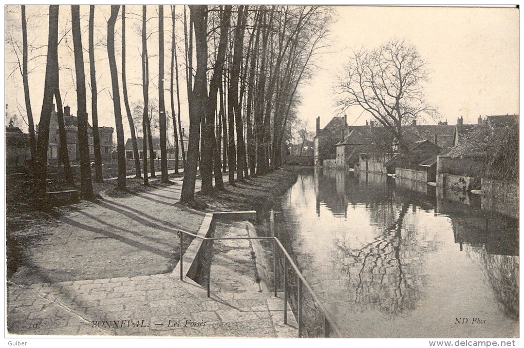 Bonneval Les Fossés Phot.ND Verso Pub Pains D'épices Et Biscuits De Reims Premiere Marque - Bonneval