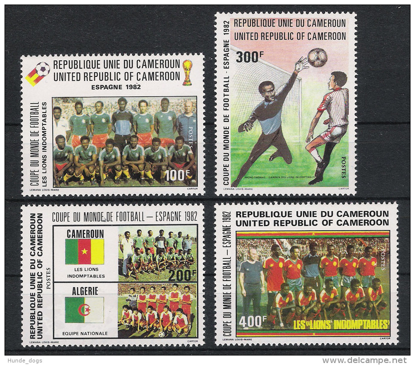 1982 Kamerun 979-82 ** MNH Fußball Football Soccer Sport WM - 1982 – Espagne