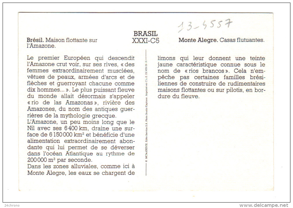 Bresil: Maison Flottante Sur L' Amazone à Monte Alegre (13-4557) - Autres