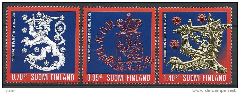 Finlande 2006 N°1790/1792 Neufs 150 Ans Du Timbre Finlandais - Neufs