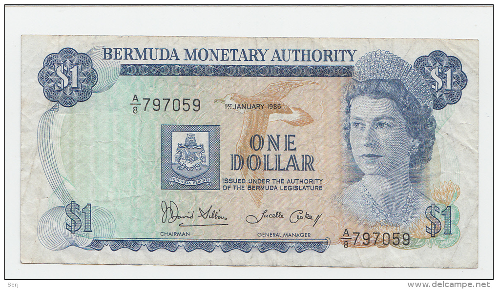 Bermuda 1 Dollar 1986 AVF P 28c 28 C - Bermudas