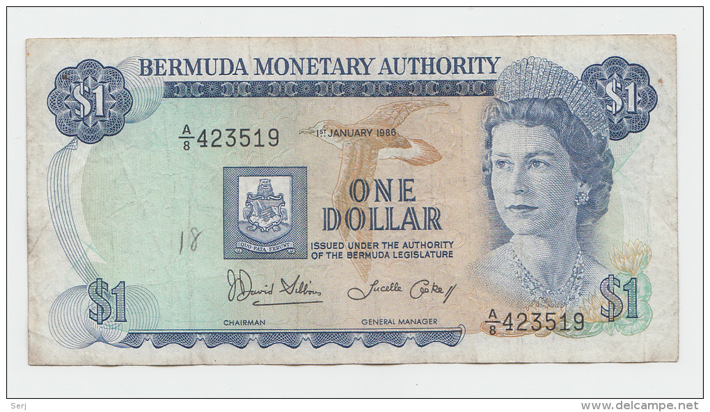 Bermuda 1 Dollar 1986 VF P 28c 28 C - Bermudas