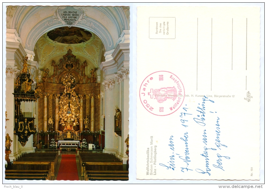 AK Linz Pöstlingberg Wallfahrtsbasilika 250 Jahre 1966 Sieben Schmerzen Mariae Oberösterreich Österreich Austria - Linz Pöstlingberg