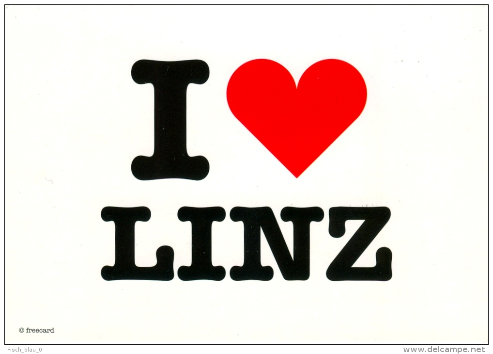 AK I &#9829; Linz Stadt Österreich Love Ich Liebe AUSTRIA Oberösterreich Freecard Card Österreich Ansichtskarte Postcard - Linz