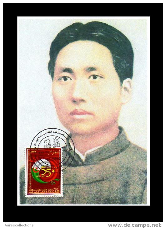 Algeria China, Carte  Maximum Card, Mao Zedong, Mao Tse-Tung, 55th Anniv. Diplomatic Relations Algerie Chine 2013 MNH ** - Mao Tse-Tung