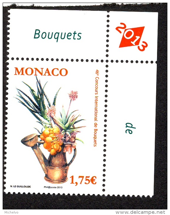 Monaco 2013 - Yv N° 2861 ** - CONCOURS INTERNATIONAL DE BOUQUETS - Unused Stamps