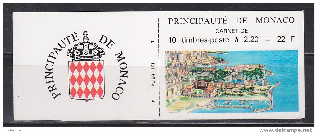 = Monaco Carnet Armoiries Stylisées 2f20 Multicolore X10 Avec Numéro 40413 Sur Marge Droite Neuf Gommé Type 1613 - Cuadernillos