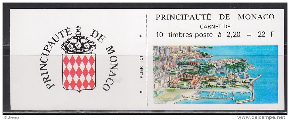 = Monaco Carnet Armoiries Stylisées 2f20 Multicolore X10 Neuf Gommé Type 1613 - Markenheftchen