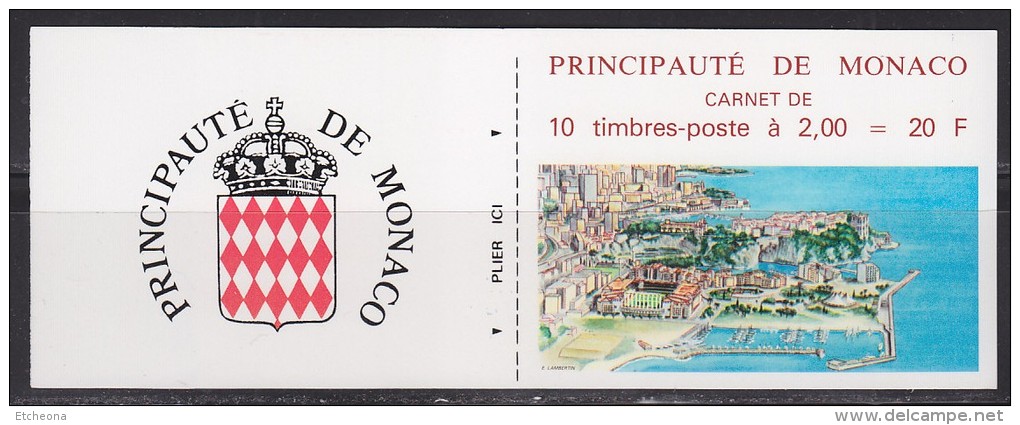 = Monaco Carnet Armoiries Stylisées 2f00 Multicolore X10 Neuf Gommé Type 1623 - Booklets