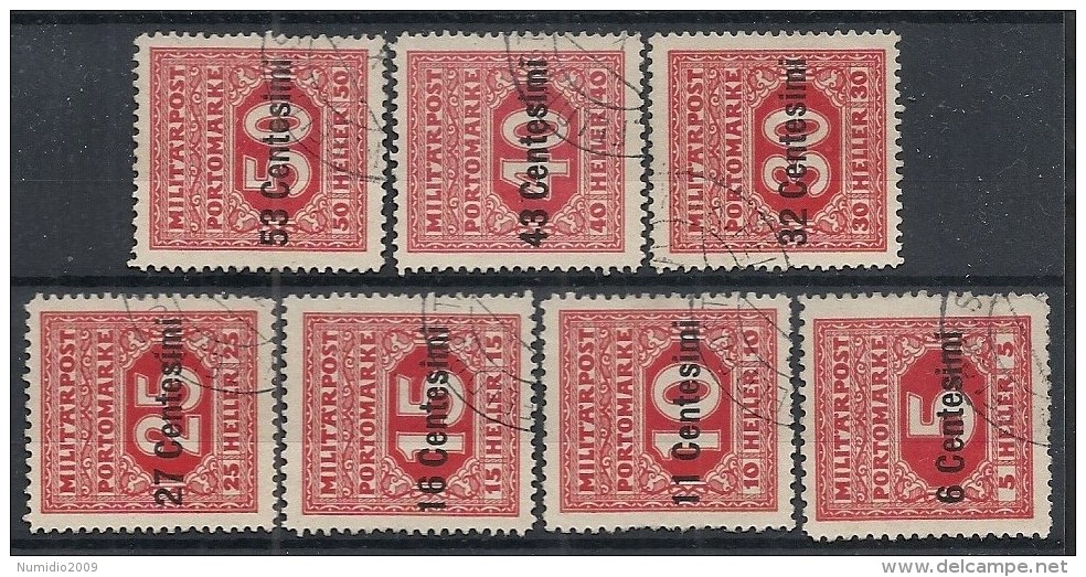 1918 OCCUPAZIONE AUSTRIACA USATO SEGNATASSE  - RR11892 - Occ. Autrichienne