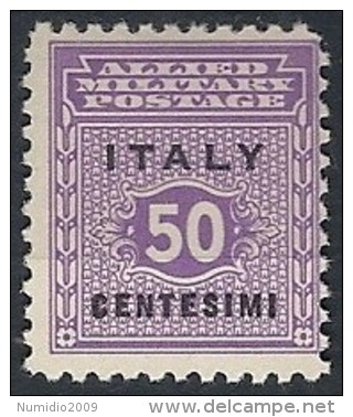 1943 OCCUPAZIONE ANGLO AMERICANA SICILIA 50 CENT MH * - RR11895 - Occ. Anglo-américaine: Sicile