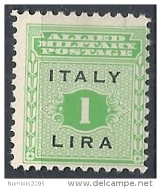 1943 OCCUPAZIONE ANGLO AMERICANA SICILIA 1 LIRA MH * - RR11895 - Anglo-american Occ.: Sicily