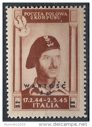 1946 CORPO POLACCO POSTA AEREA 5 Z MH * - RR11897 - 1946-47 Zeitraum Corpo Polacco