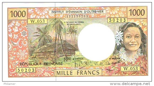 W.053 Nouvelle Caledonie Billet Monnaie Outre Mer Ieom Banknote 1000 F Neuf Unc Derniere Signature 2013 TB - Nouméa (Nuova Caledonia 1873-1985)