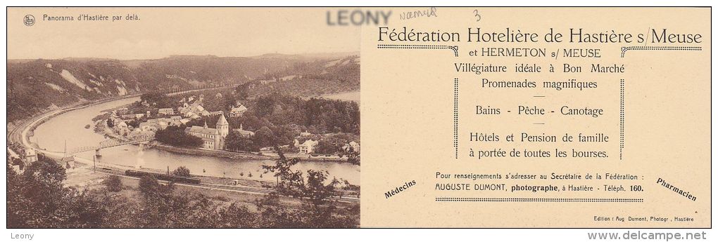 CPSM 9X14 De La FEDERATION HOTELIERE De HASTIERERES S/MEUSE Et HERMETON S/MEUSE - PUBLICITE - Hastière