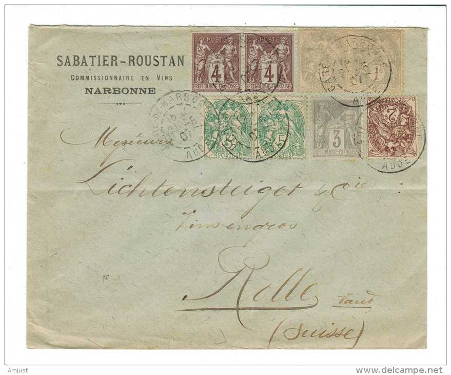 France // Lettre Pour Rolle (Suisse) - Lettres & Documents