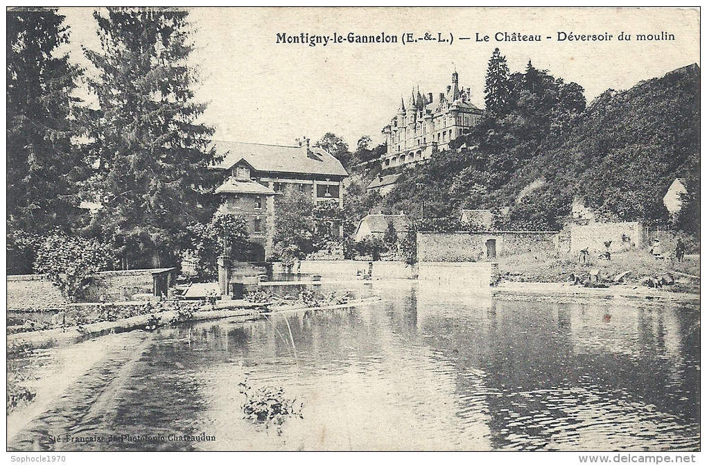 CENTRE - 28 - EURE ET LOIR - MONTIGNY LE GANNELON - Le Château - Déversoir Du Moulin - Montigny-le-Gannelon