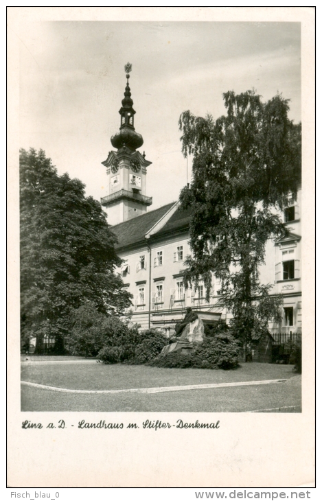 AK Linz Landhaus Stifter-Denkmal An Der Donau Oberösterreich Adalbert Österreich A.d. Upper Austria Ansichtskarte - Linz