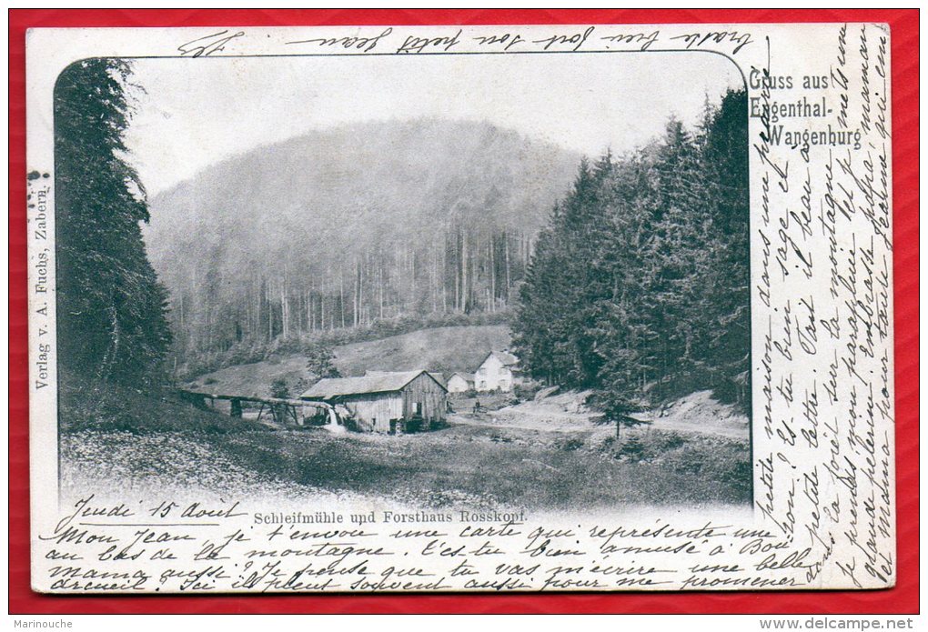 GRUSS AUS ENGENTHAL WANGENBURG - SCHLEIFMuHLE UND FORSTHAUS ROSSKOPF - Maison Forestiere -  2 Scans - Autres & Non Classés