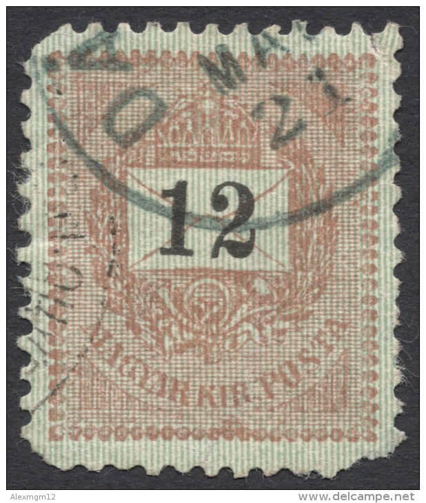 Hungary, 12 K. 1888, Sc # 28, Mi # 33B, Used - Oblitérés