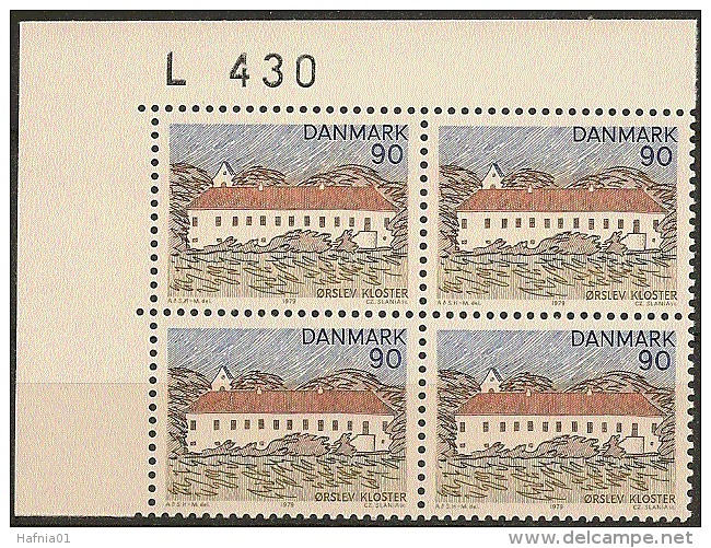 Czeslaw Slania. Denmark 1979. Danish Regions.  Michel 691, Plate-block MNH. - Unused Stamps