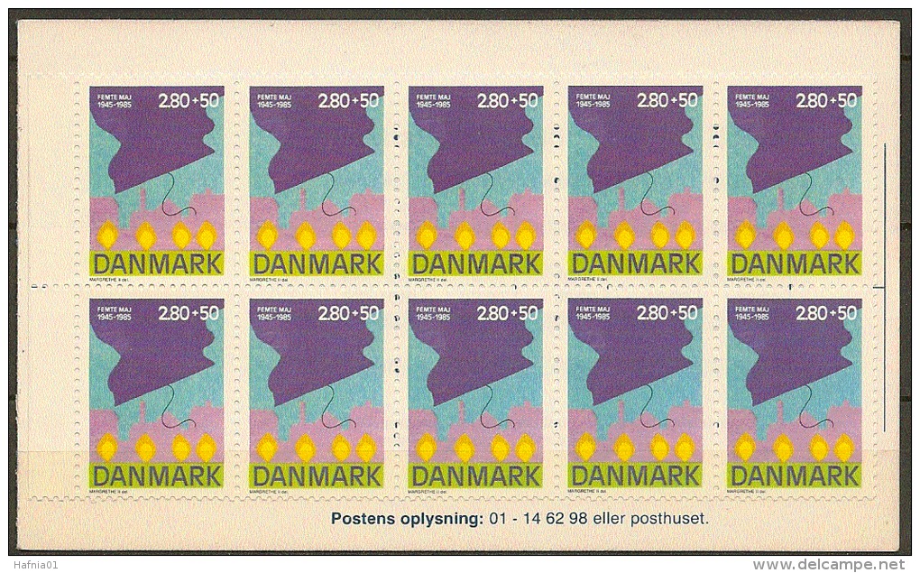 Denmark 1985. 40 Anniv Liberation. Michel 837 Booklet MNH. - Postzegelboekjes