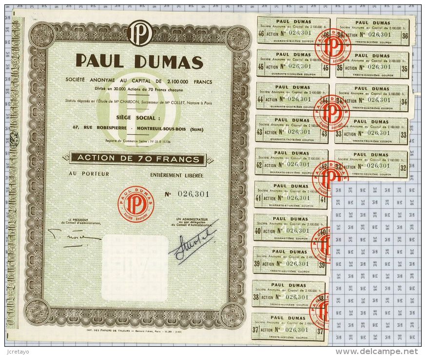 Paul Dumas - Textile