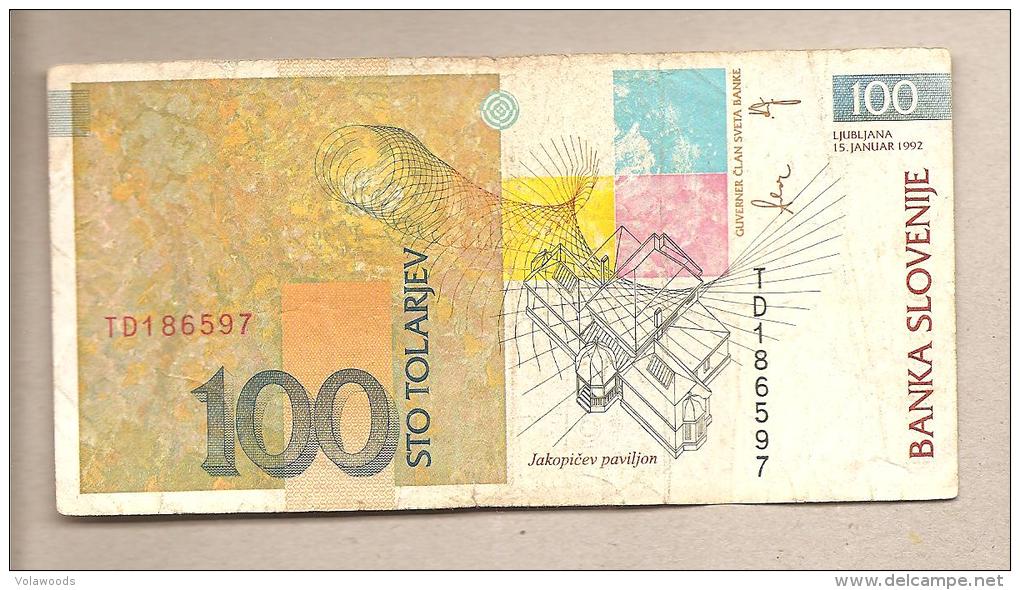 Slovenia - Banconota Circolata Da 100 Talleri P-14a - 1992 #19 - Slovénie