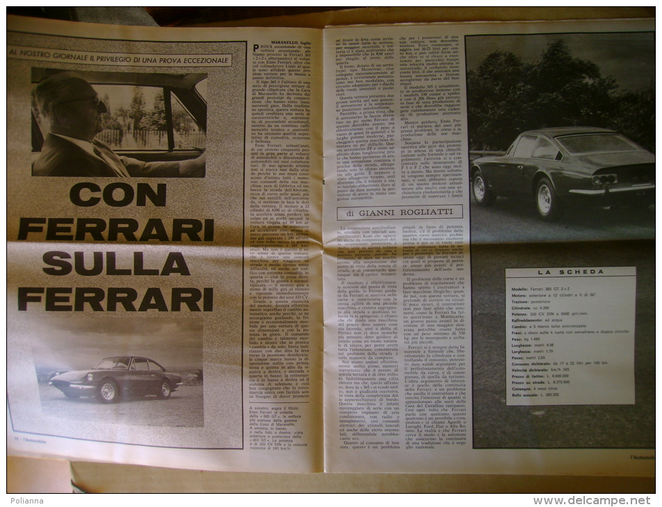 PBY/33 Rivista L´AUTOMOBILE 1968/pronto Soccorso/Ferrari 365 GT/volanti "Personal"/San Cristoforo, Santo Clandestino - Motoren