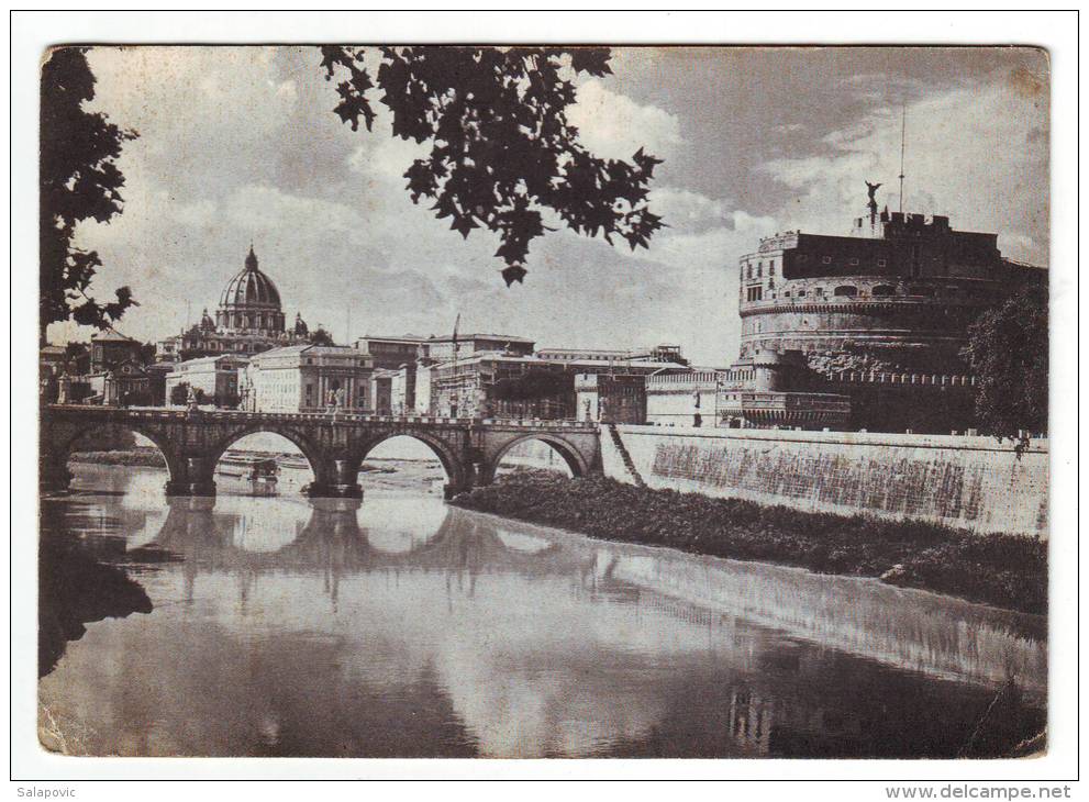 ROMA, CASTEL S ANGELO 1957    2 SCANS - Castel Sant'Angelo