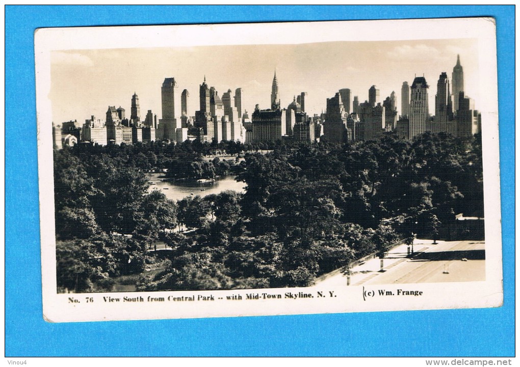 CPA- View South From Central Park- With Mid Town Skyline- New York - Central Park