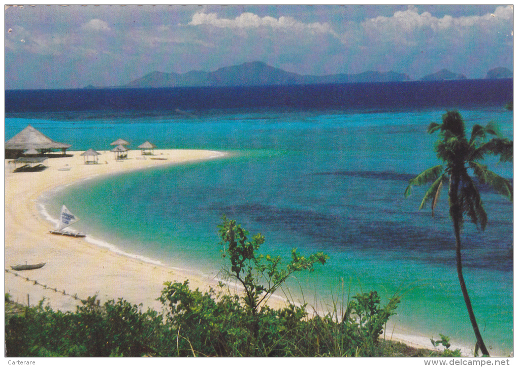 Asie,philippines,buaya Beach At Sicogon Island,rareplage De Reve,voilier,asia - Philippines