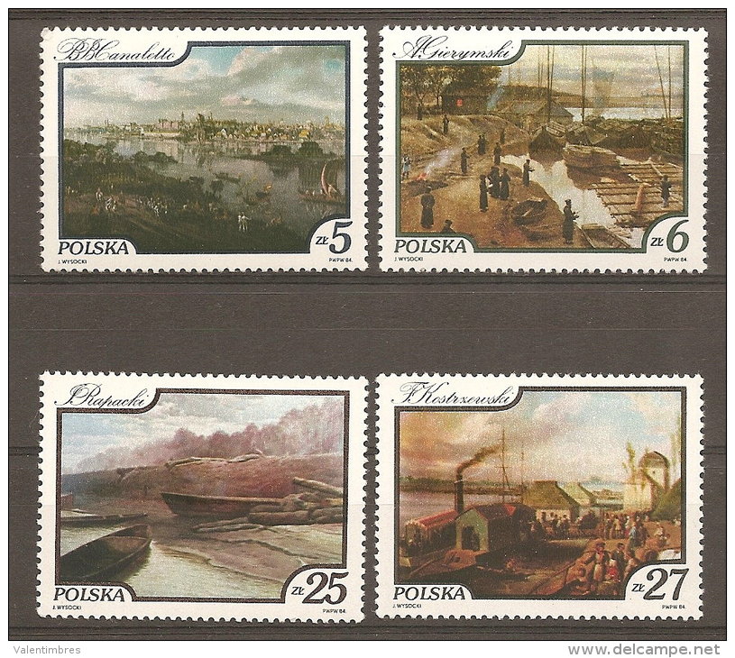 Pologne  Poland Polen Polska  ** MNH   N° YT 2733.36 Tableaux Vues Du Fleuve Vistule - Nuovi