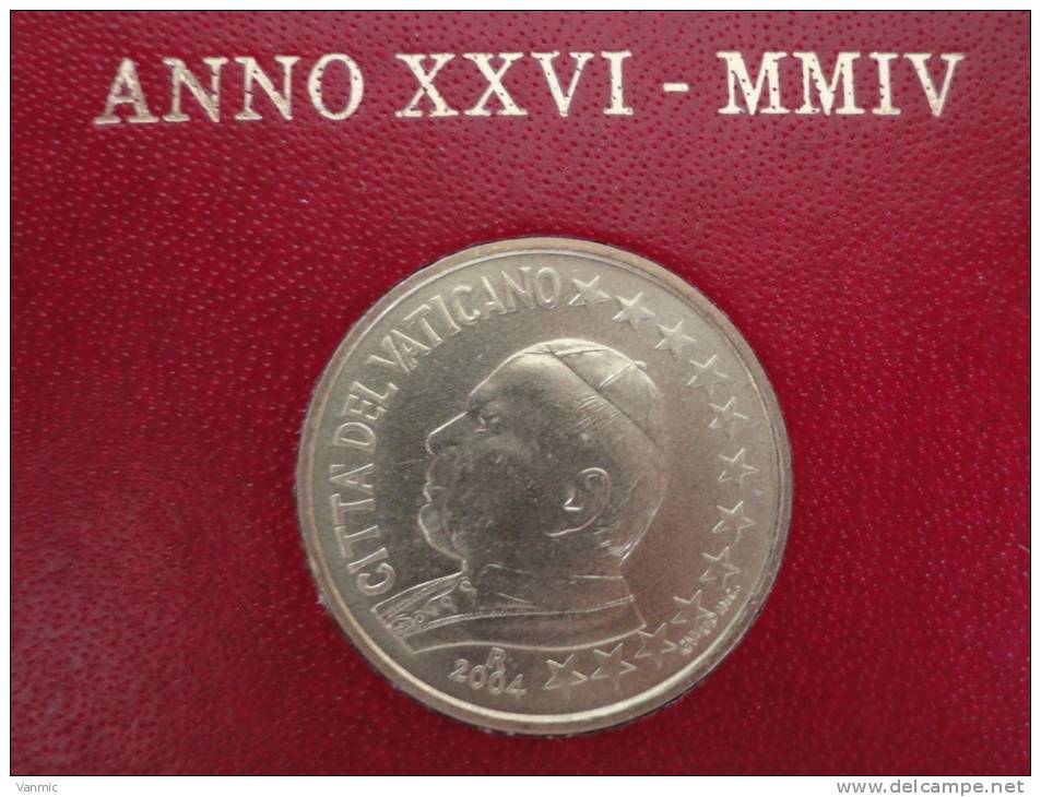 2004 - 50 Centimes Cents D´ Euro Vatican Issue Du Coffret BU - Vaticano