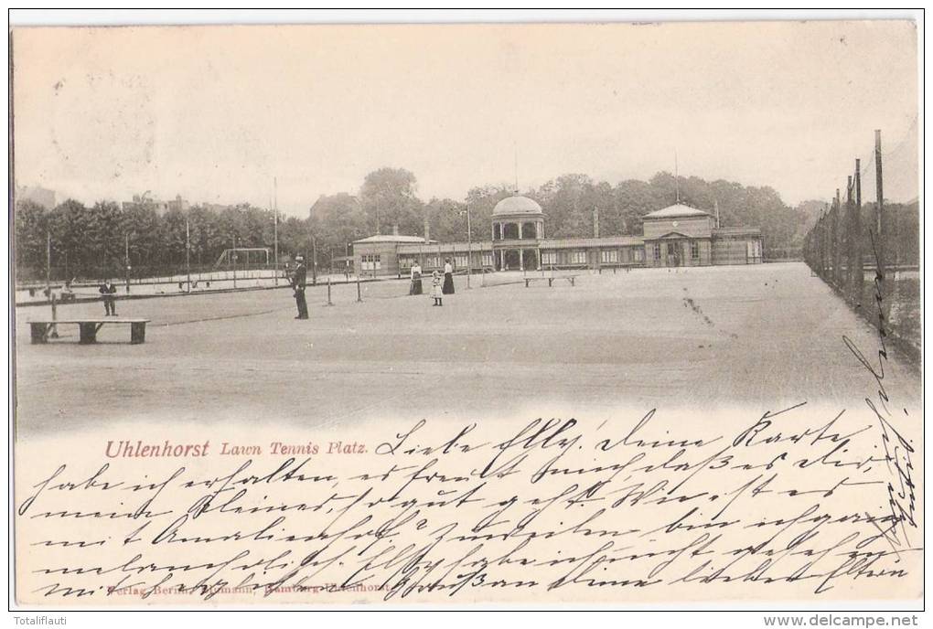 Hamburg Uhlenhorst Lawn Tennis Platz Belebt Damen Und Herren 13.9.1899 Gelaufen - Nord