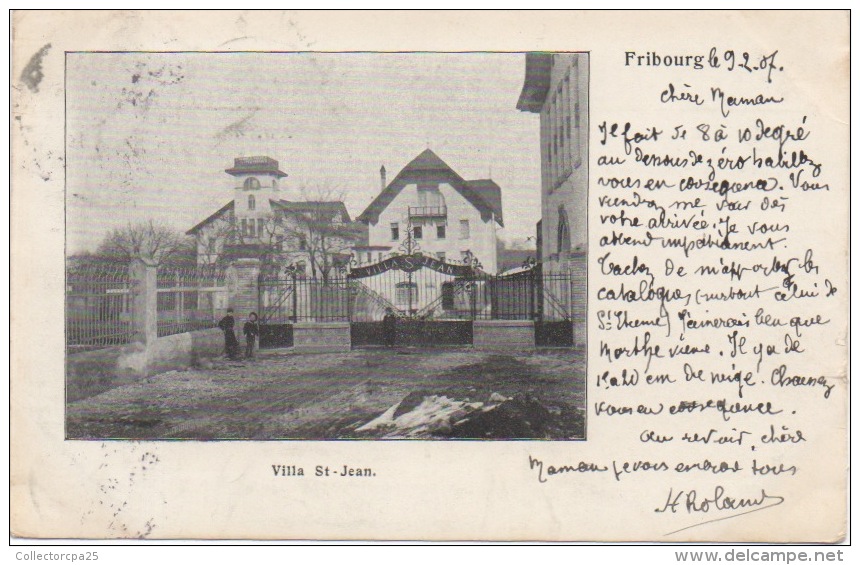 Fribourg - Villa Saint Jean - L'entrée Les Grilles  ( RARE !!! ) - Fribourg